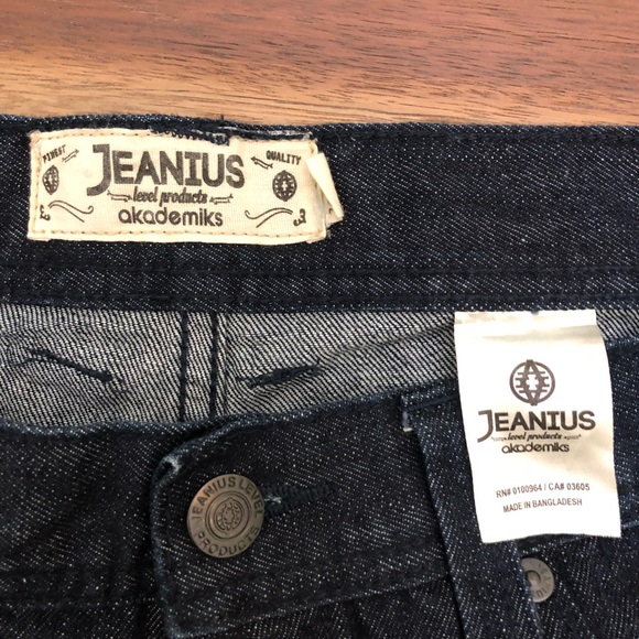 Jeanius by akademics Dark Wash Men’s Jean 36 x 32 - Picture 5 of 6